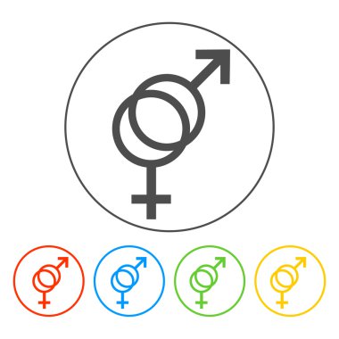 erkek ve kadın seks sembolü - vektör çizim