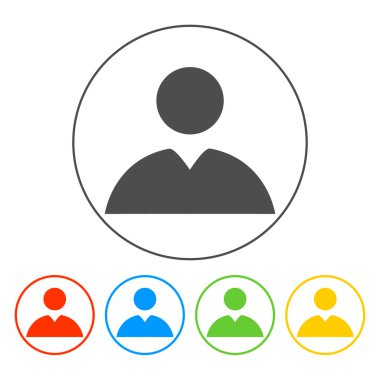 iş adamının düz simgesi