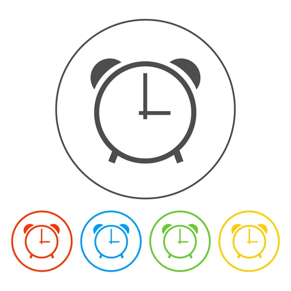 Clock icon, vector illustration. Flat design style — Stock Vector