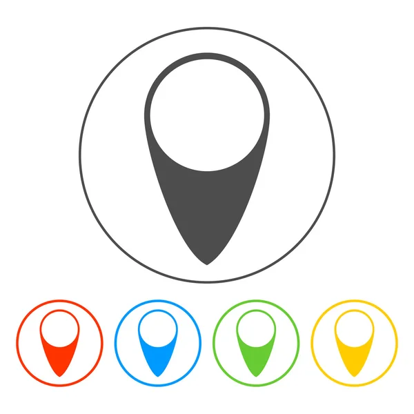 Map pointer flat icon, vector illustration. Flat design style — Stock Vector