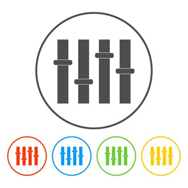 Equalizer'ı simgesi. düz 