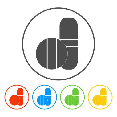 tıbbi hap işareti simgesi. vektör.