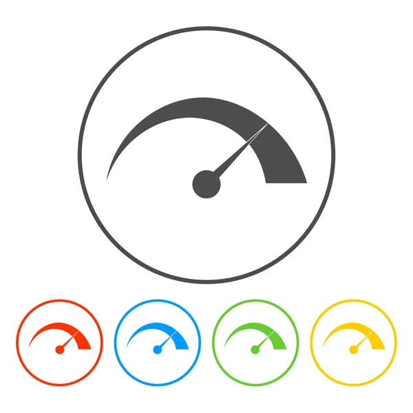 Icône du compteur de vitesse vectoriel — Image vectorielle