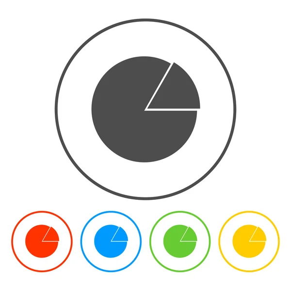 Circular diagram web icon — Stock Vector