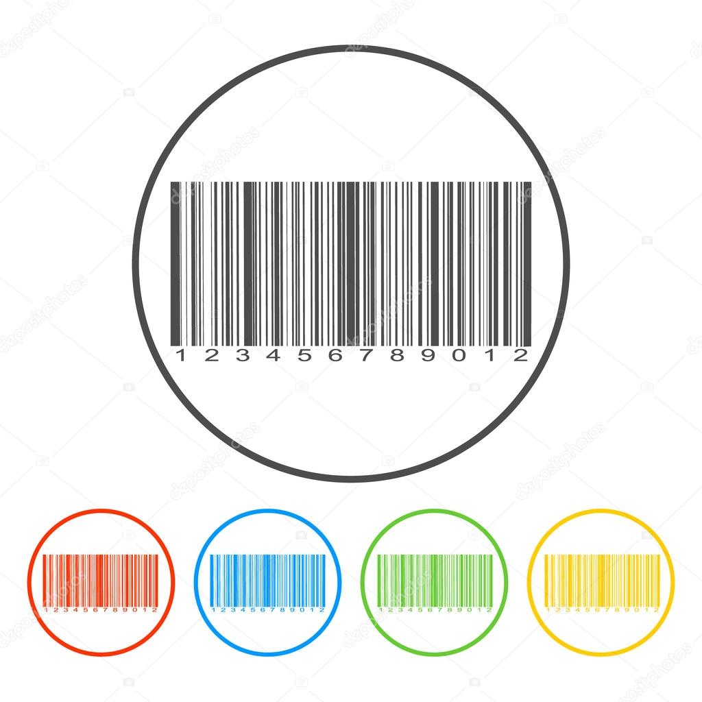 Barcode icon, vector illustration