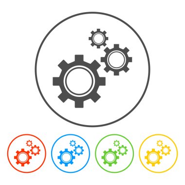 Vites simgesi, vektör çizimi. Düz tasarım biçimi.