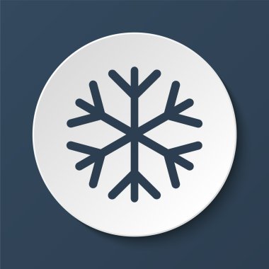 kar tanesi düz simgesi. 