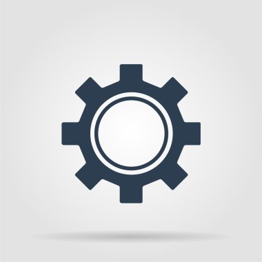 Vites simgesi, vektör çizimi. Düz tasarım biçimi.