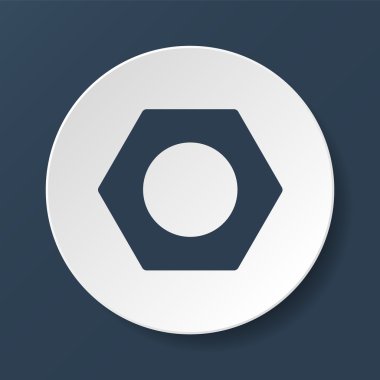 vektör somun düz simgesi 