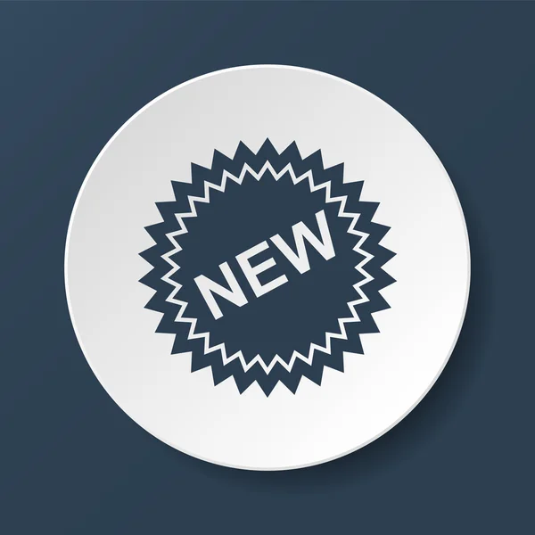Flat Novo ícone de etiqueta, ilustração vetorial —  Vetores de Stock