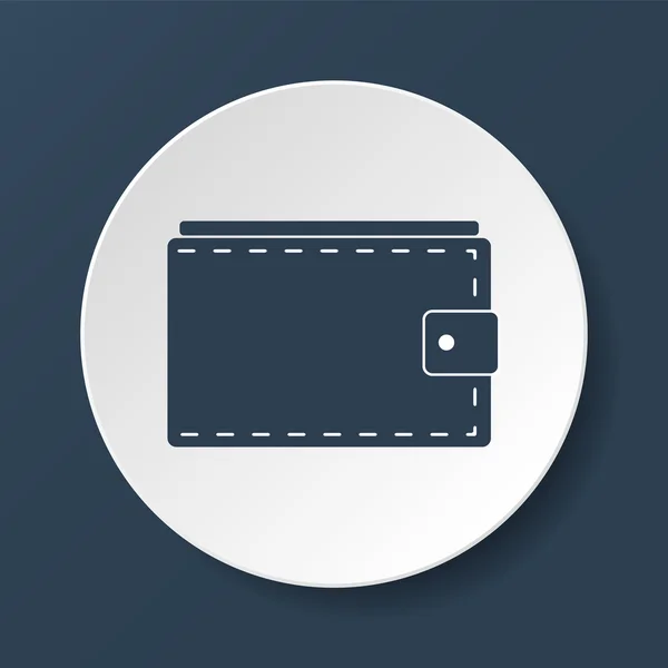 Πορτοφόλι με απλή εικονίδιο μετρητά σε άσπρο φόντο. Vector εικονογράφηση. — Διανυσματικό Αρχείο