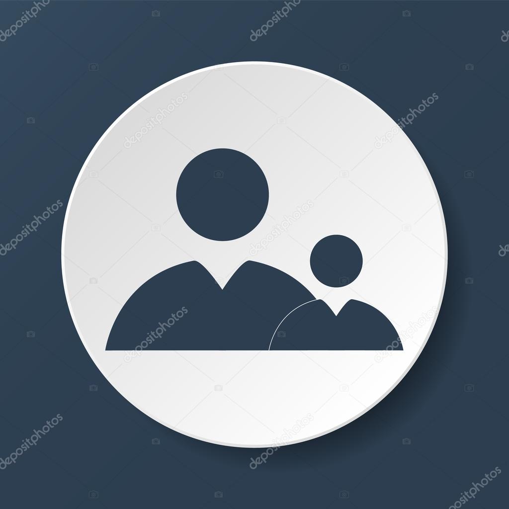 Flat  icon of businessman and child
