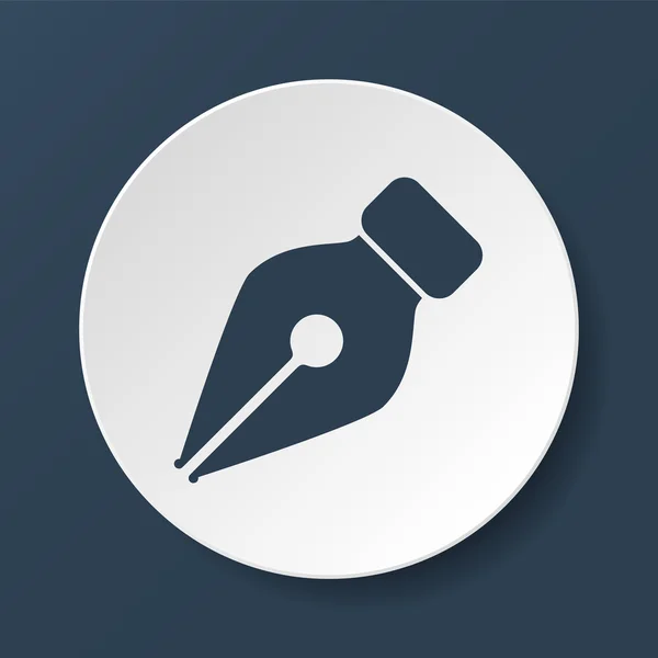 Szabadkézi toll ikon elszigetelt — Stock Vector