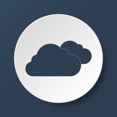 bulut simgesi, vektör illüstrasyonu. 