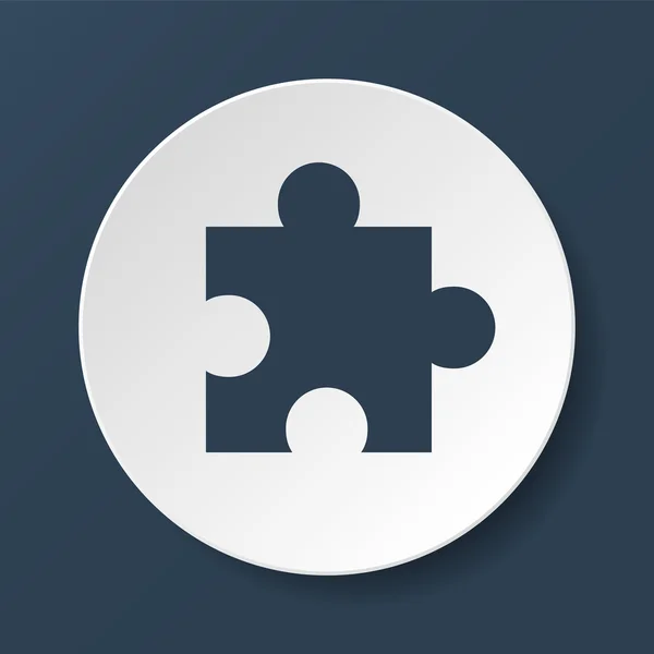 Puzzel pictogram op internet knop oorspronkelijke vectorillustratie — Stockvector