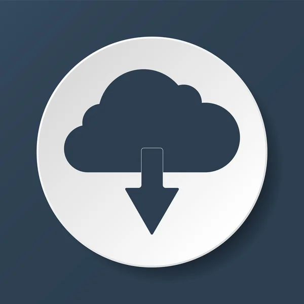 Icona della nube, illustrazione vettoriale. — Vettoriale Stock