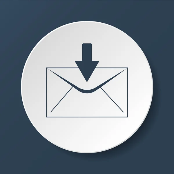 Kuvertet mail symbol på vit bakgrund — Stock vektor
