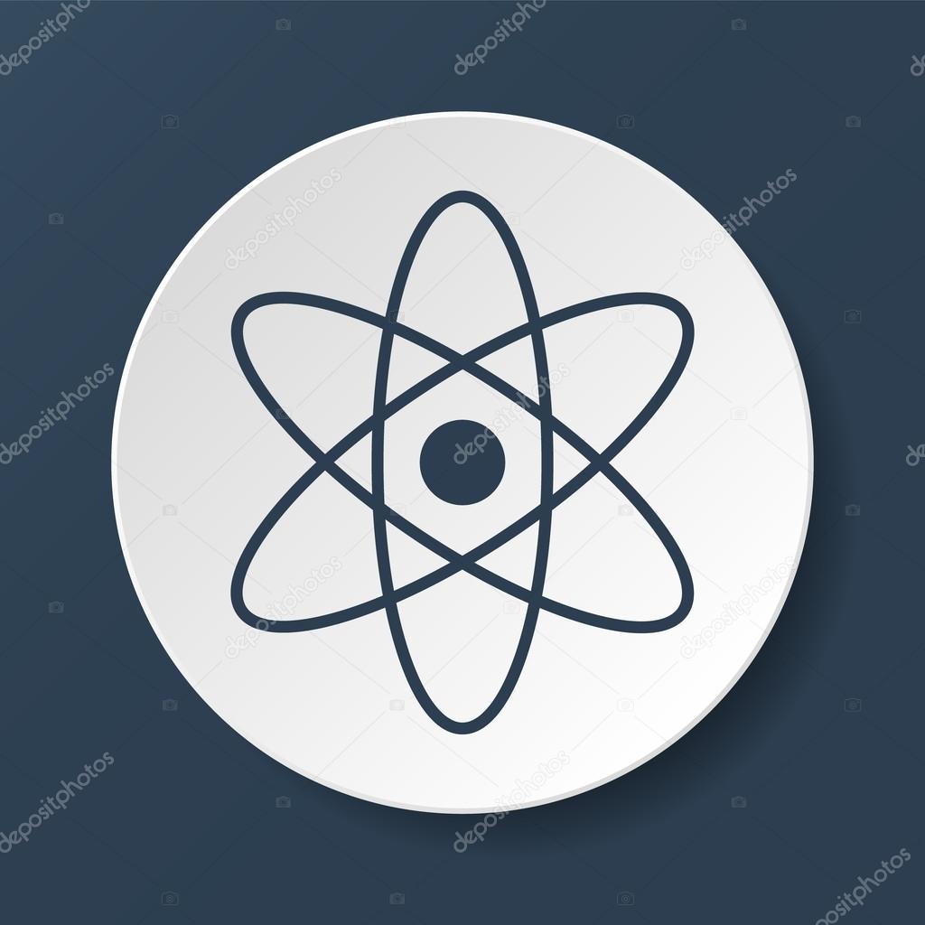 abstract physics science model icon, vector illustration. 