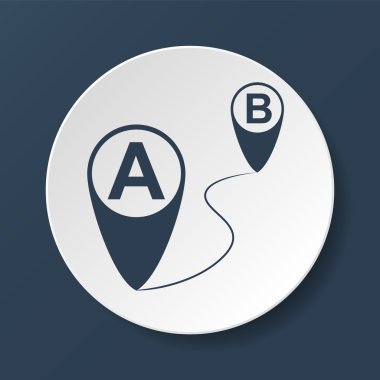 Harita imleci düz simge, vektör illüstrasyonu. Düz tasarım biçimi