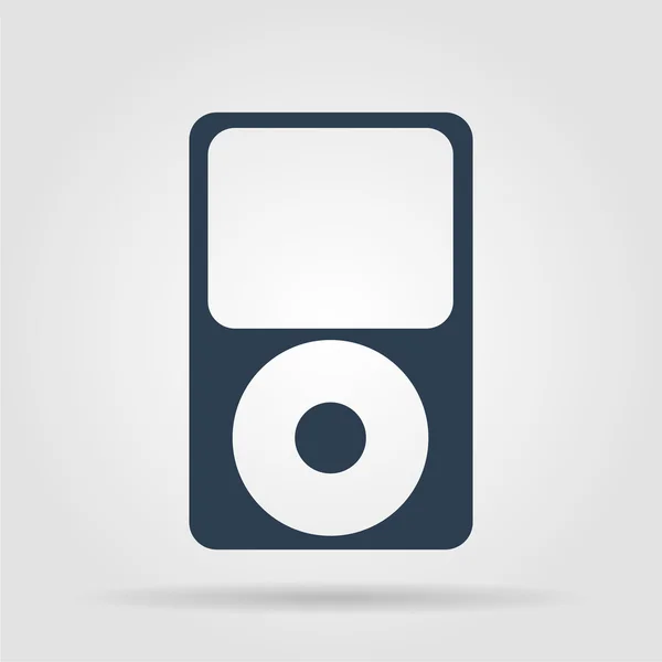 Portable media player icon. Flat design style. Vector EPS 10. — Stock Vector