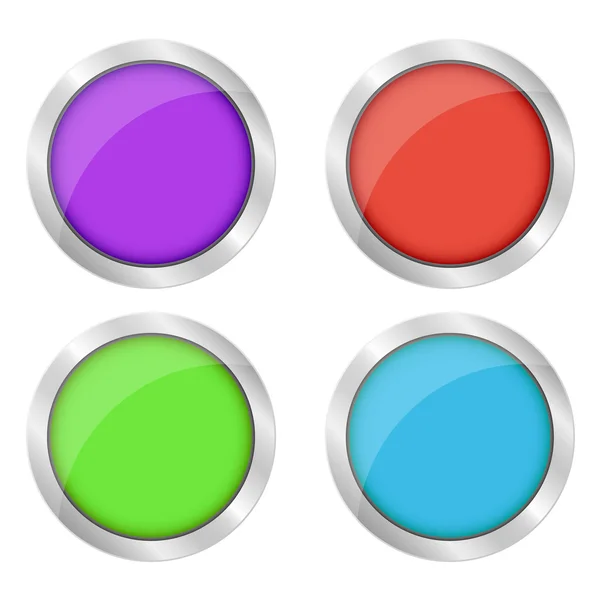 Vector glossy buttons. — Stock Vector