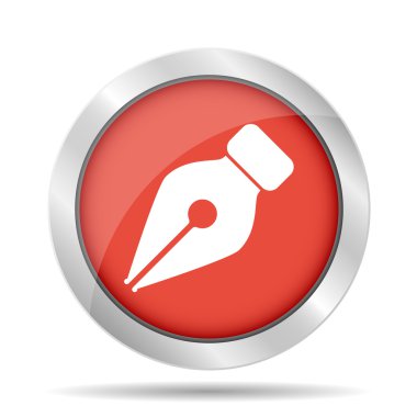 izole mürekkep kalem simgesi 