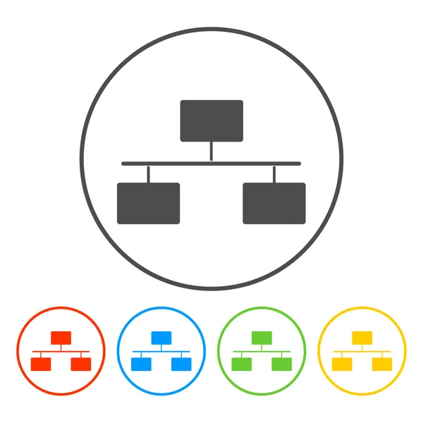 Local area network icon. Flat — Stock Vector © stalkerstudent #66321925