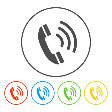 düz bir telefon simgesi