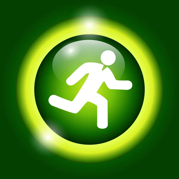 Homem correndo ícone — Vetor de Stock
