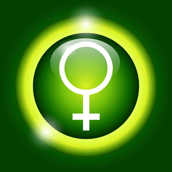 Icono de signo femenino — Vector de stock