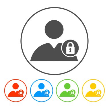 Kullanıcı simgesi, kilit simgesi