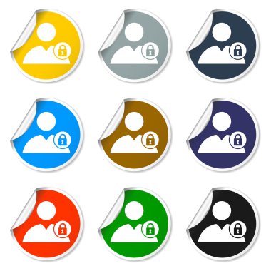 Kullanıcı simgesi, kilit simgesi