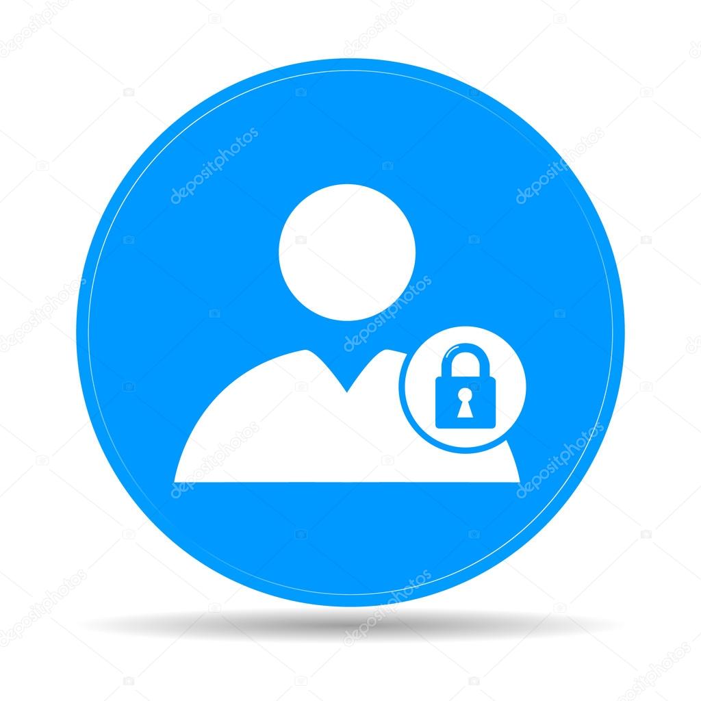 User icon, lock icon