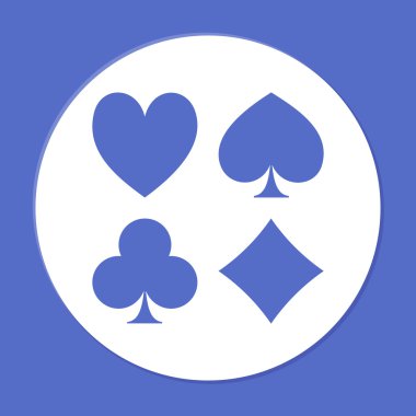 vektör iskambil takım elbise simge simge seti.