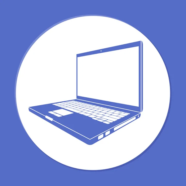 Illustration mit Laptop-Symbol — Stockvektor