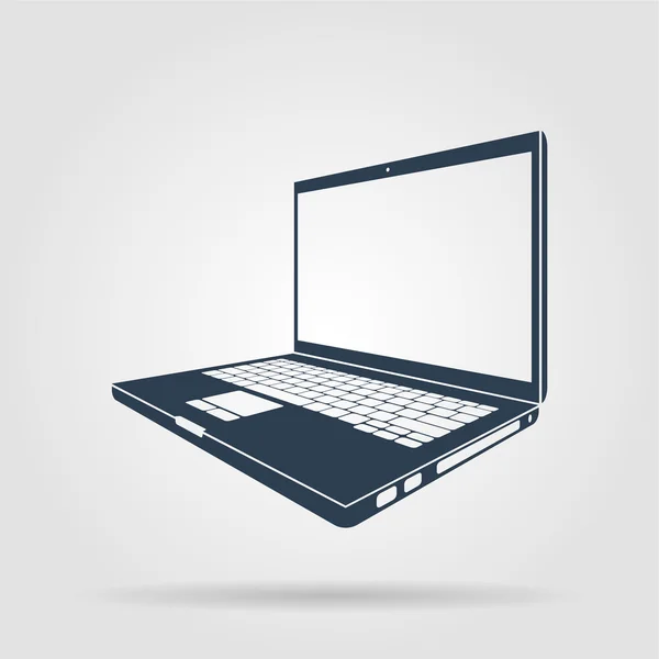 Illustration mit Laptop-Symbol — Stockvektor