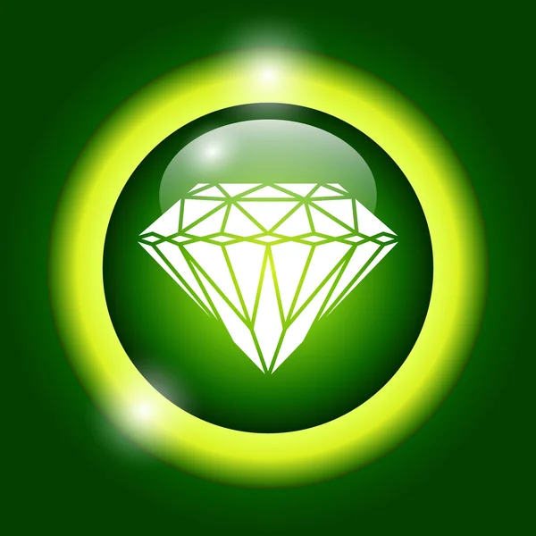 Icono de diamante - Vector — Vector de stock