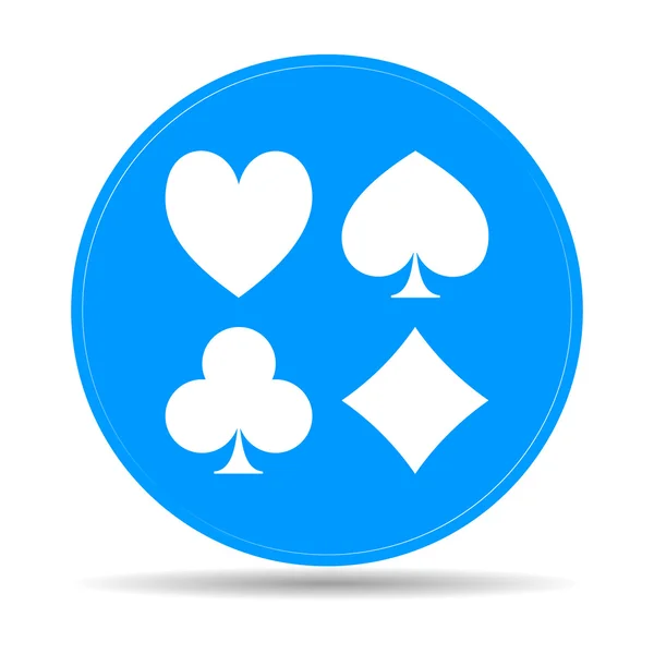 Vector Playing Card Suit Icon Symbol Set. — Stock Vector