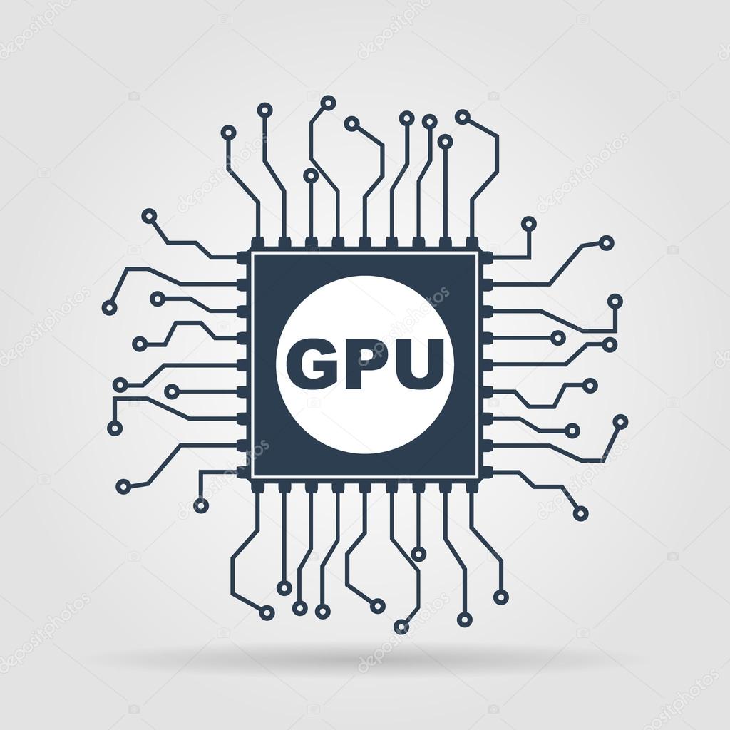 Circuit board  icon. Technology scheme square symbol