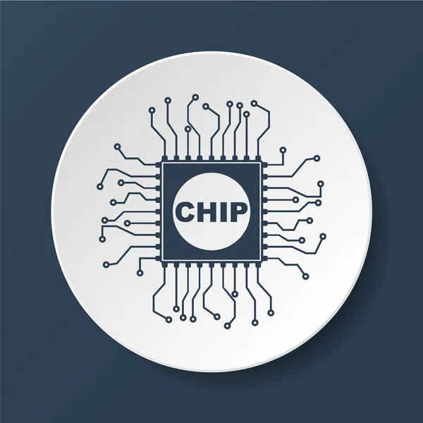 Icono de chip vectorial — Vector de stock