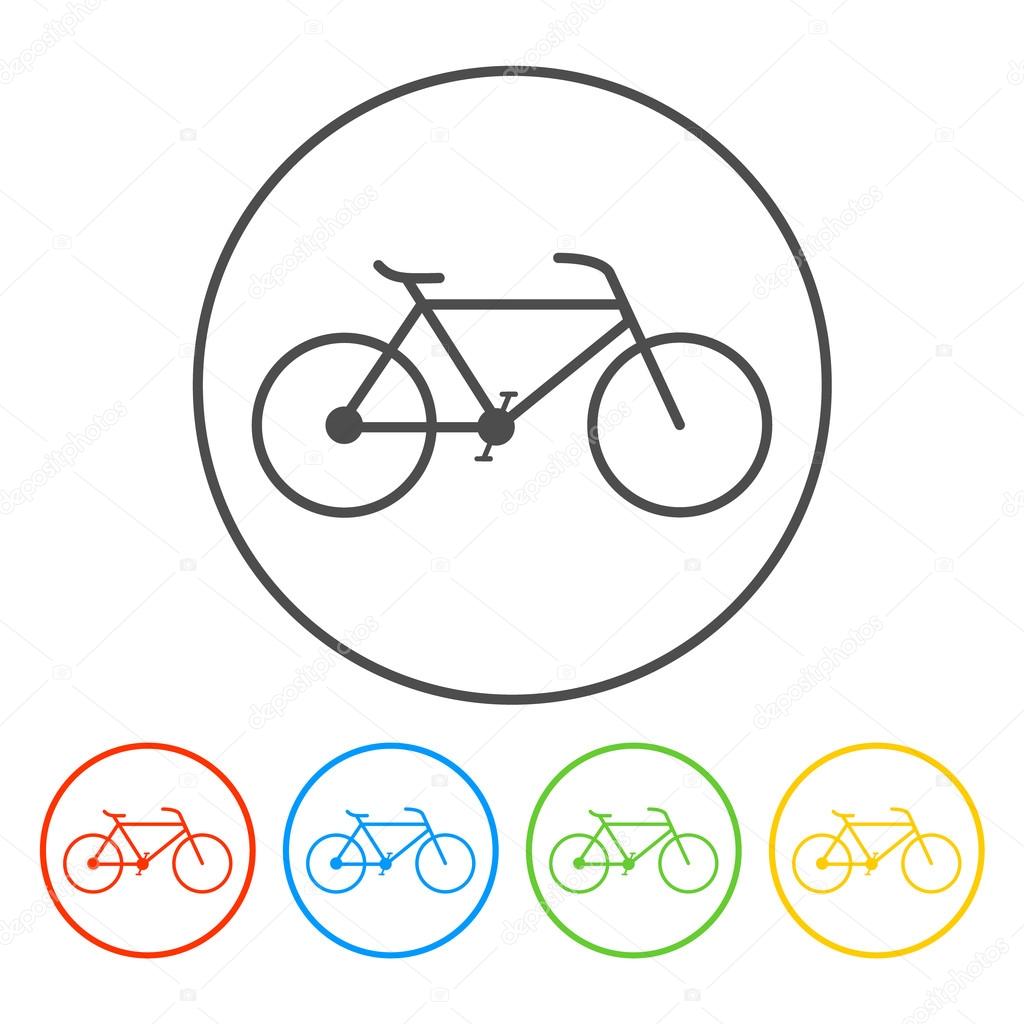 Minimalistic bicycle icon. Vector, EPS 10
