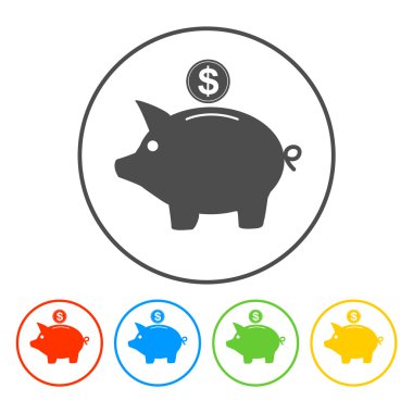 vektör kumbara simgesi