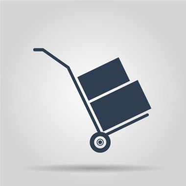 el arabası nakliye kargo, web simgesi için. 