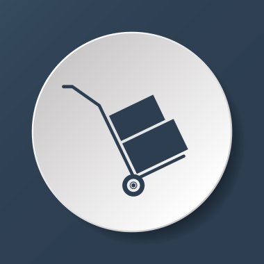 el arabası nakliye kargo, web simgesi için. 