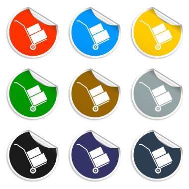 el arabası nakliye kargo, web simgesi için. 