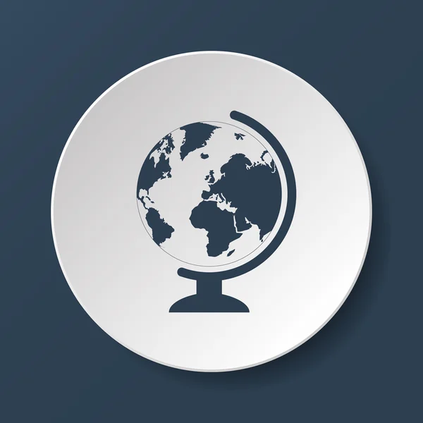 Geography school earth globe web icon. vector illustration. — Stock Vector