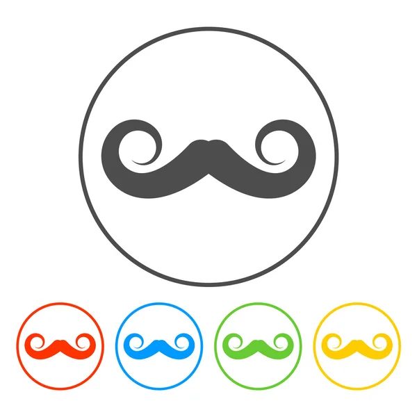 Bigotes vector icono — Vector de stock