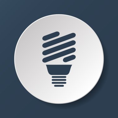 vektör enerji tasarruflu floresan ampul simgesi