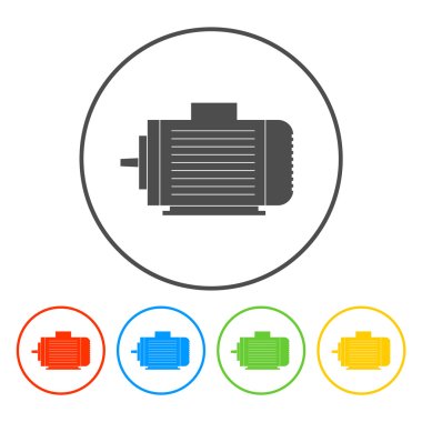 Electric motor icon clipart