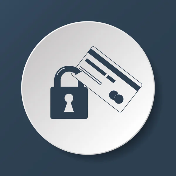 Εικονίδιο ασφαλείας πιστωτικής κάρτας. διανυσματικών eps 10. — Διανυσματικό Αρχείο